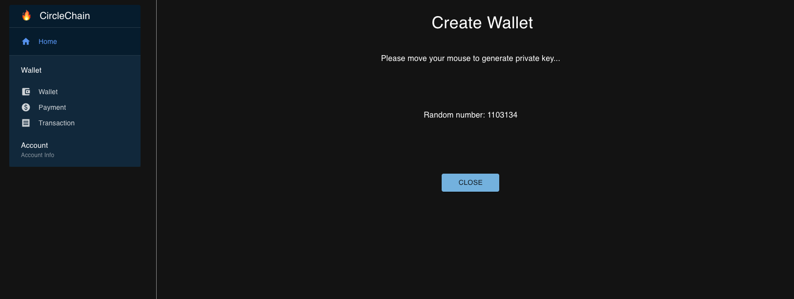 create wallet